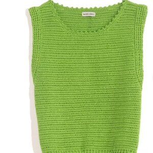 Rachel Comey Lois Crochet Tank Top in celery